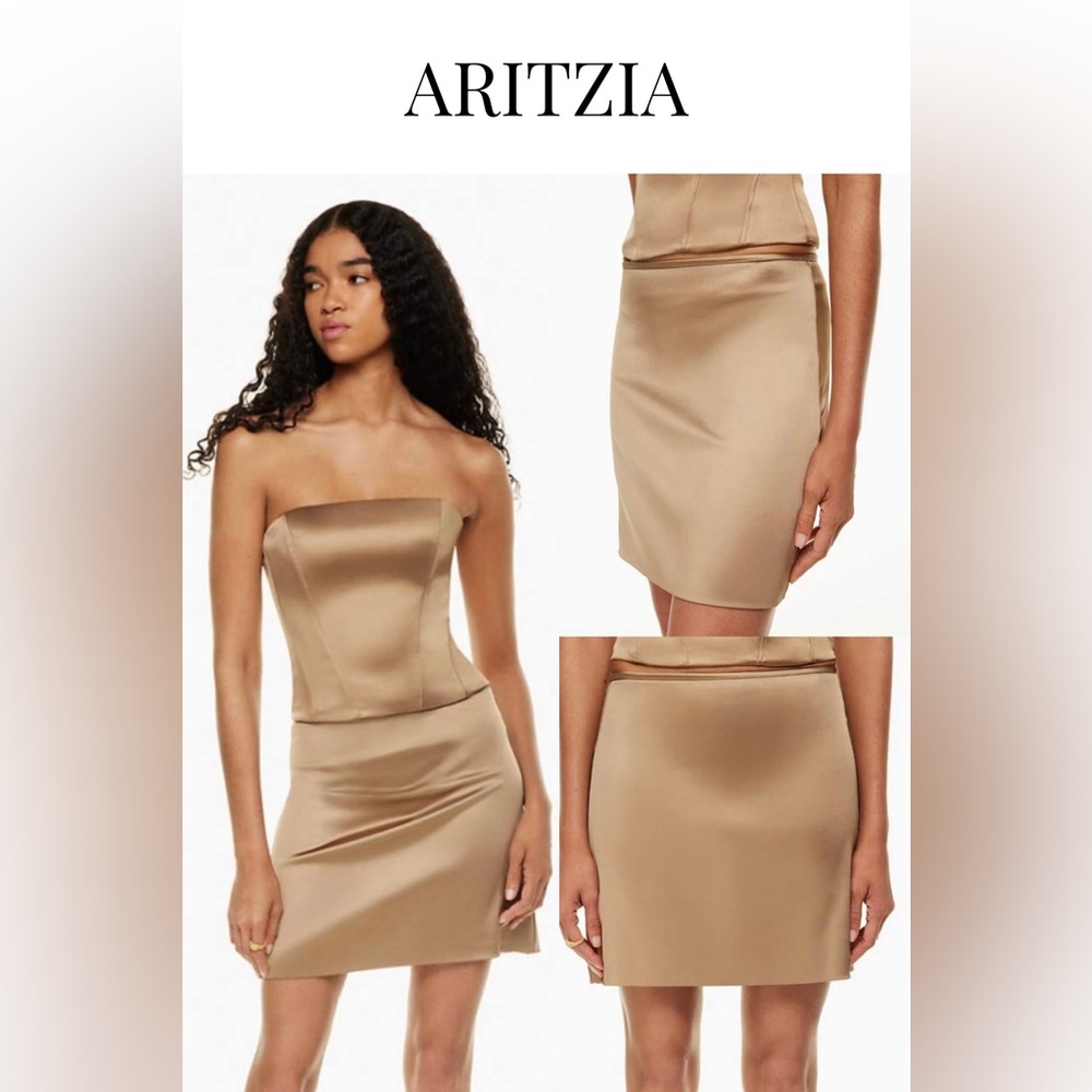 Wilfred Tavern Skirt - High-waisted satin mini skirt